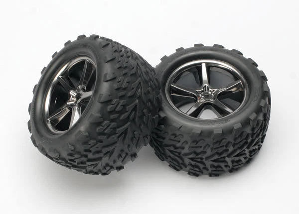 TRAXXAS 5374A Pneus Griffe Sur Jantes Gemini Black / Pneus & Wheels Assemblés - Photo 1/1