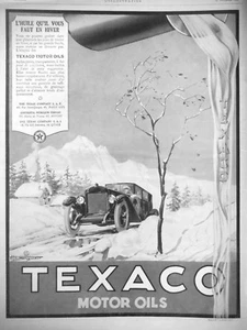 ANUNCIO IMPRESO Original 1925 - ACEITES DE MOTOR TEXACO - El aceite que necesitas en invierno - Imagen 1 de 1