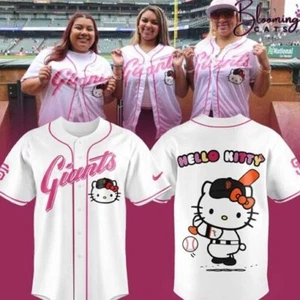 New 2025 San.Fran.cis.co Giant x Hello Kit.ty Baseball Jersey REPLICA S-5XL - Picture 1 of 3