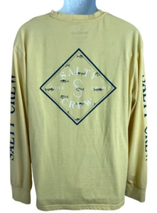 Camiseta Técnica Premium Salty Crew Talla XL Amarilla Manga Larga Camisa Pesca FPS - Imagen 1 de 6