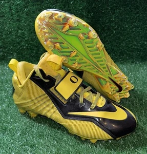 Nike CJ Elite 2 TD Football Cleats Oregon Ducks Issued Yellow Size 9.5 Sample - Picture 1 of 7