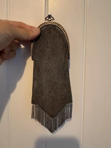 Antique Victorian/early 1900's hallmarked Alpaca Silver Mesh Purse chainmail - Picture 1 of 9