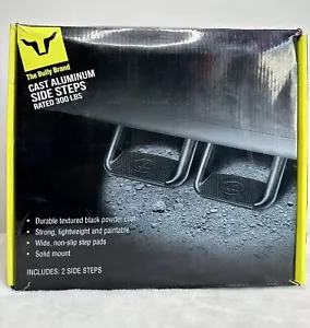 Side Steps The Bully Brand Cast Aluminum 300 LBS BBS-1103 Step Pads Black - Picture 1 of 10
