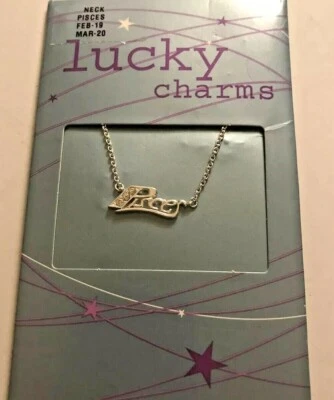 Collar Zodiaco Tono Plata Colgante Piscis Dijes de la Suerte ¡NUEVO! Foto 1 de 3