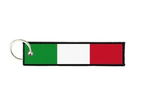 Llavero Etiquetas Tela Motocicletas Coche Motociclista Linda Bandera Italia - Imagen 1 de 1