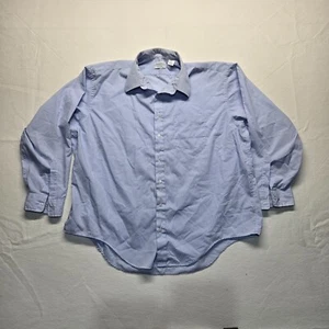 Manhattan Men’s Dress Shirt Light Blue Button-Down Long Sleeve Classic 18.5 35 - Picture 1 of 9