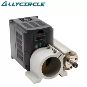 Mandrino raffreddato ad acqua 1,5 kW 6A AC220V 24000 RPM + morsetto mandrino 80 mm + 1,5 kW VFD - Foto 1 di 6