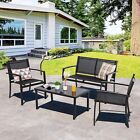 Shintenchi 4 Pieces Patio Furniture Set All Weather Textile Fabric Outdoor Co...
