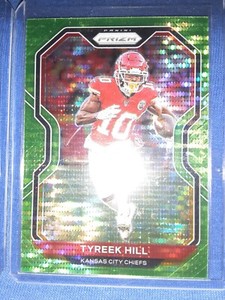 2020 Panini Prizm Tyreek Hill Neon Green Pulsar Prizm #120 SP Kansas City Chiefs