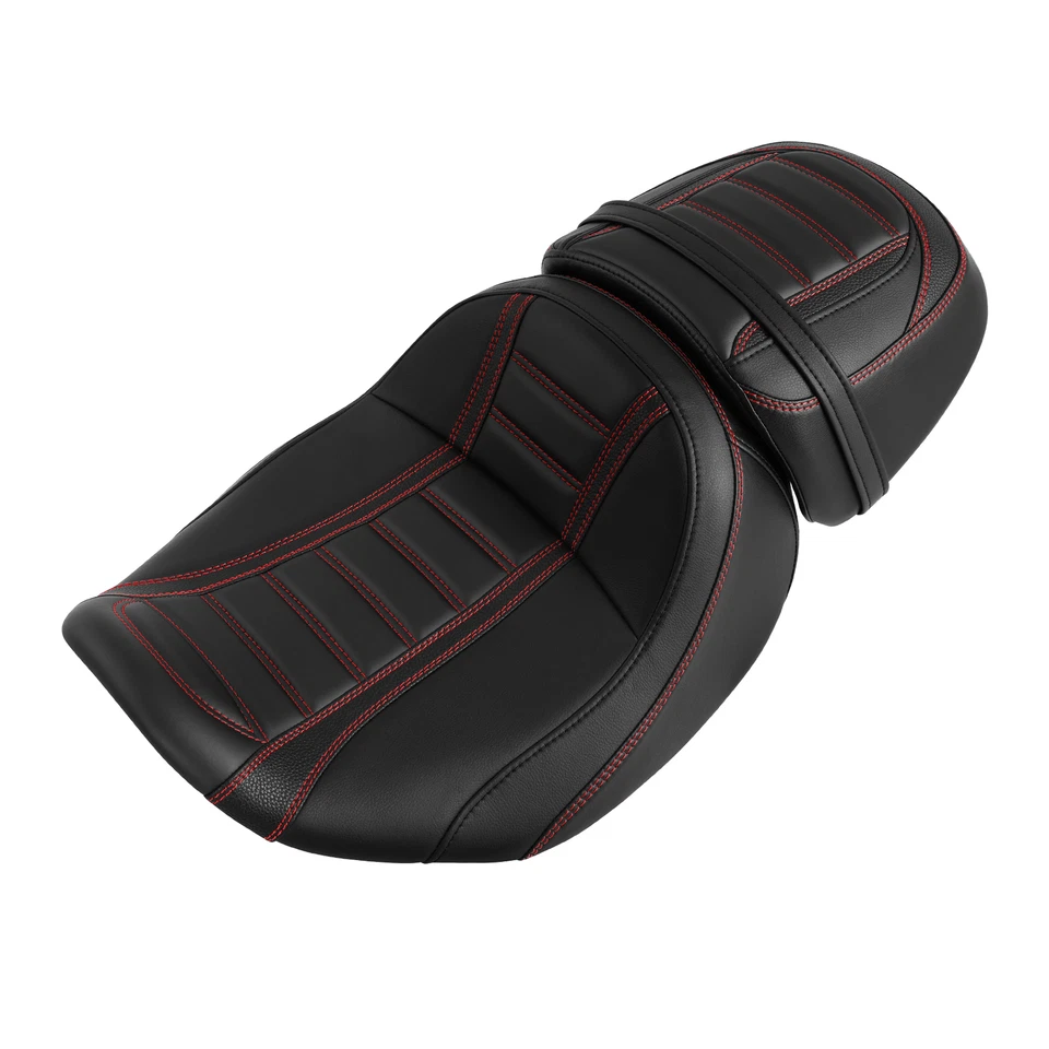 Black Red Driver Passenger Seat Fit For Harley CVO Road Glide FLTRXSE 2023-2025 - Image 1 of 4