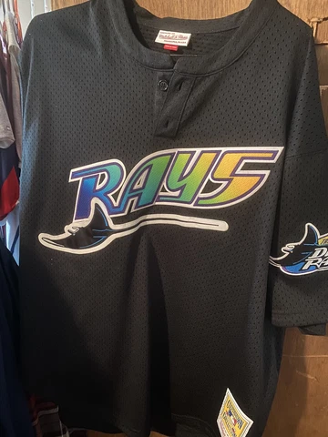 DEVIL RAYS JERSEY #12 WADE BOGGS SIZE 2xl BLACK TAMPA BAY STITCH THROWBACK Xxl M Cover