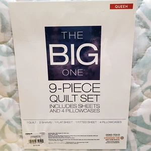 The Big One 9-teiliges Quilt-Set enthält Kissenbezüge, Laken und Kissenbezüge Queen Size - Bild 1 von 16