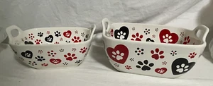 Temp-tations Pawfetti 2 Piece Set - 1 and 2 Quart Baking/Serving Bowls - NEW!!! - Bild 1 von 5