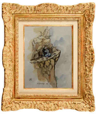 ALBERT FEUILLASTRE (1896 - 1976 ) LE PASSAGE AU LAC NOIR VOSGES ALSACE (46) - Photo 1/3