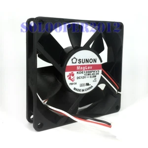 Sunon KDE1208PKV3 80x80x20mm 13.MS.AR.GN DC 12V 0,8W 3-Draht Server Kühlgebläse - Bild 1 von 6
