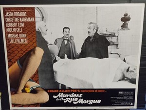 Lobby Card 1971 MURDERS IN THE RUE MORGUE Jason Robards cadaver in morgue Poe