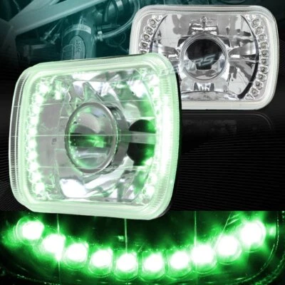7 «X 6» H6014 H6052 H6054 запечатанный луч хром/прозрачный зеленый светодиодный прожектор фары - Изображение 1 из 4
