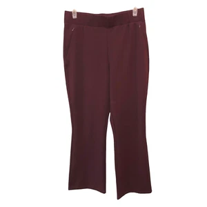 Universal Standard Small 14 16 Burgundy Stretch Ponte Knit Pull On Boot Cut Pant - Picture 1 of 11