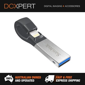 SANDISK 64GB IXPAND USB 3.0 + LIGHTNING IXC30N FLASH DRIVE (SDIX30N-064G-GN6) - Picture 1 of 6