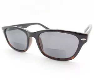 Bifocal Reading Sunglasses Carter 51mm Black Tortoise Grey Tint - Bild 1 von 5