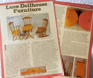 Antique 1920s Luce Painted Wood Dollhouse Furniture History - 8p Article + Pics - Picture 1 of 5