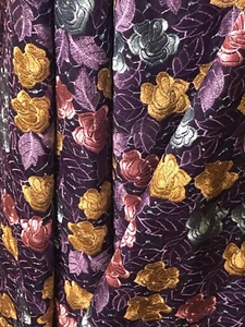 Romantische Rosen Floral Baumwolle glitzernde & bestickte Blumen. Tolle Qualität.BTY - Bild 1 von 6
