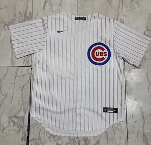 Camiseta de béisbol a rayas de los Chicago Cubs MLB grande para hombre Nike Engineered - Imagen 1 de 13