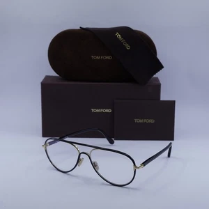 Tom Ford FT5897-B 001 Negro Brillante/Azul Claro Bloque de Luz 57mm Anteojos Nuevos... - Imagen 1 de 6