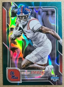 2025 Bowman University Chrome De'Zhaun Stribling Aqua Lava Parallel SP - Foto 1 di 1