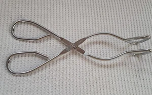 Vintage EKCO 8"   Kitchen Tongs Grippers Scissor Type  USA - Picture 1 of 6