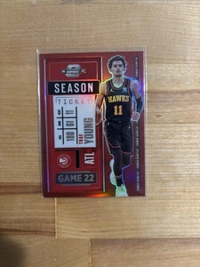 TRAE YOUNG 2020-21 CONTENDERS OPTIC SEASON TICKET RED PRIZM #5 HAWKS MINT - Bild 1 von 2