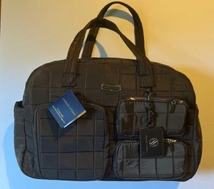 Adrienne Vittadini Schultertasche braun gesteppt Cargo Seesack neu mit Etikett - Bild 1 von 5