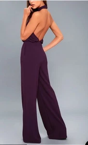 Lulu’s Moment For Life Purple Halter Jumpsuit Size XL - Imagen 1 de 18