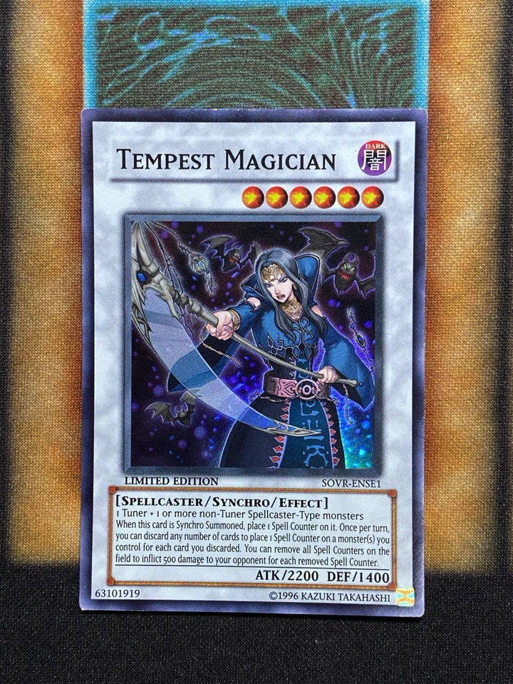 Yugioh Tempest Magician SOVR-ENSE1 Super Rare Limited Edition LP - Image 1 of 1