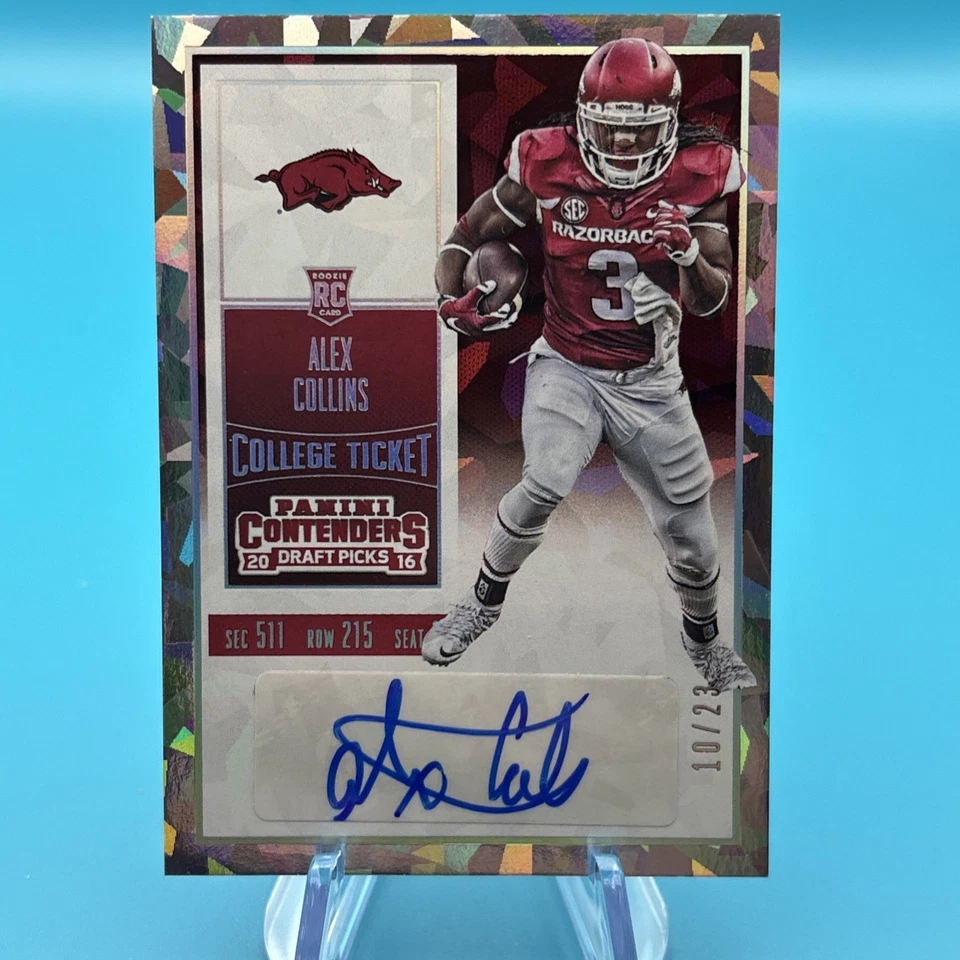 2016 Panini Contenders Draft Picks Cracked Ice /23 Alex Collins Rookie Auto RC - Image 1 of 2