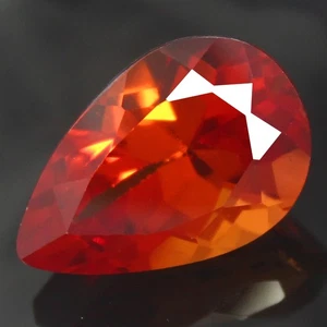 Natürlicher 8,65 ct zertifizierter Montana Padparadscha Saphir 14 x 10 mm Birne Edelstein - Bild 1 von 6