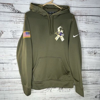 Nike On-Field Baltimore Ravens NFL Salute To Service Pullover Hoodie Men’s Small - Image 1 of 4