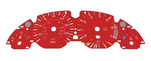 BMW E39 Petrol MPH+km/h Red Custom Gauge Faces - Picture 1 of 1