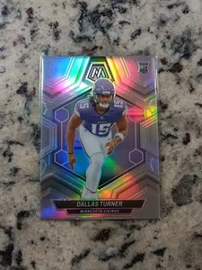 2024 Panini Mosaic Dallas Turner RC Silver Prizm Rookie #317 Vikings - Foto 1 di 2