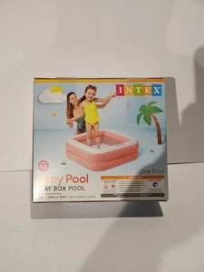 Intex Pool Play Box Pool Green Soft Inflatable Floor Comfort 1-3 yrs 34”x34”10” - Picture 1 of 1