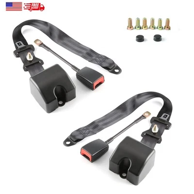 2x Genuine Ford E-350 Super Duty 3-point Retractable Safety Seat Belt Straps - Image 1 of 4