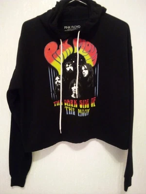 Sudadera corta negra con capucha Pink Floyd The Dark Side of the Moon para mujer M Foto 1 de 4