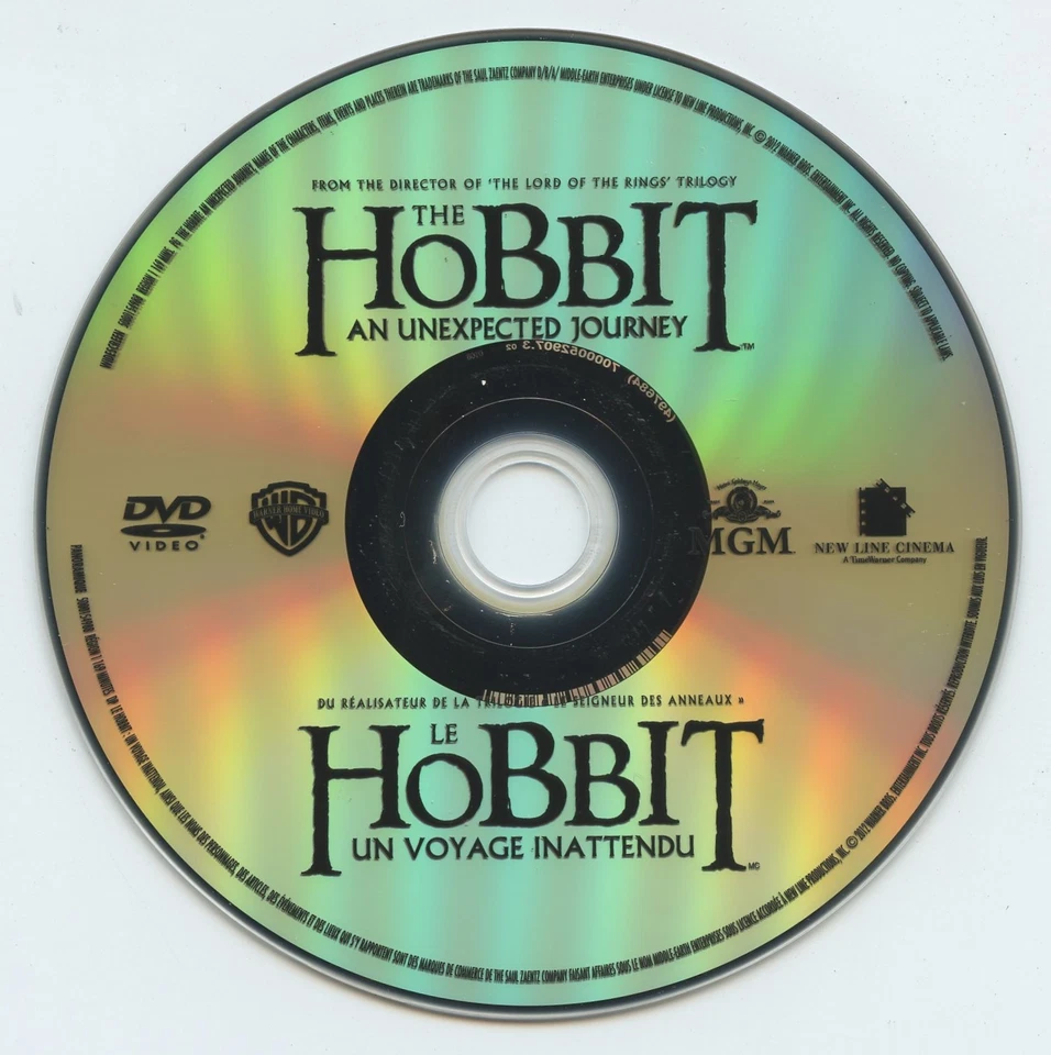 The Hobbit: An Unexpected Journey (2012) DVD Disc Only - Image 1 of 1