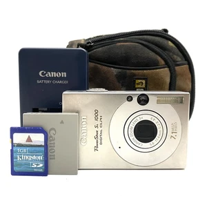 Canon PowerShot SD1000 Digital ELPH Compact Camera Y2K Digicam Bundle TESTED - Picture 1 of 7