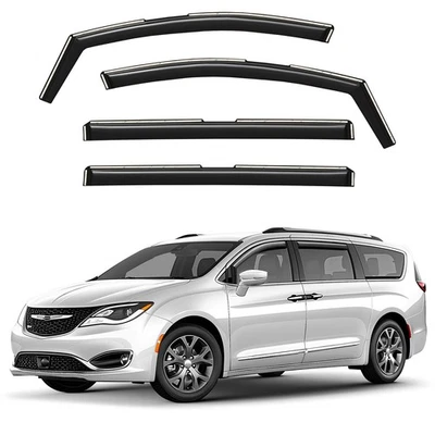 Sun Rain Visors Wind Rain Guards for 2017-2026 Chrysler Pacifica - Изображение 1 из 4