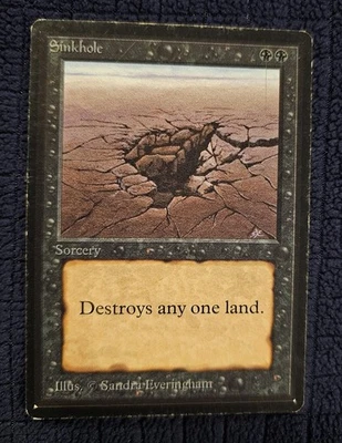 MTG Beta Sinkhole MP Magic The Gathering - Image 1 of 2