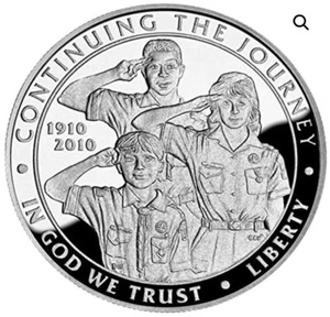 2010-Us Mint Boy Scouts Of America, Centennial Proof Silver Dollar OGP & COA￼ - Picture 1 of 4