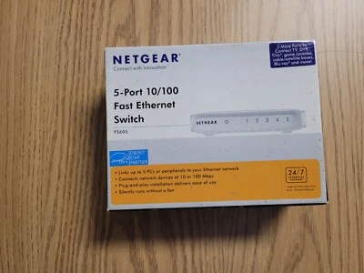 Open Box Netgear FS605 V3 5 Port 10/100 Mbps Switch - Image 1 of 4