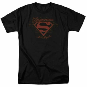 Superman Los Angeles Logo T Shirt Licensed Comic Book Movie Tee Black - Picture 1 of 2