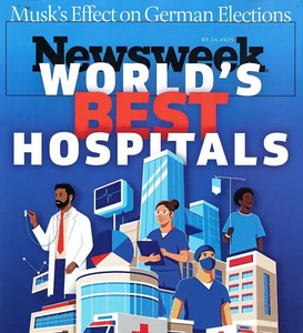 NEWSWEEK MAGAZINE - MARCH 14, 2025 - WORLD'S BEST HOSPITALS Musk German Election - Picture 1 of 1